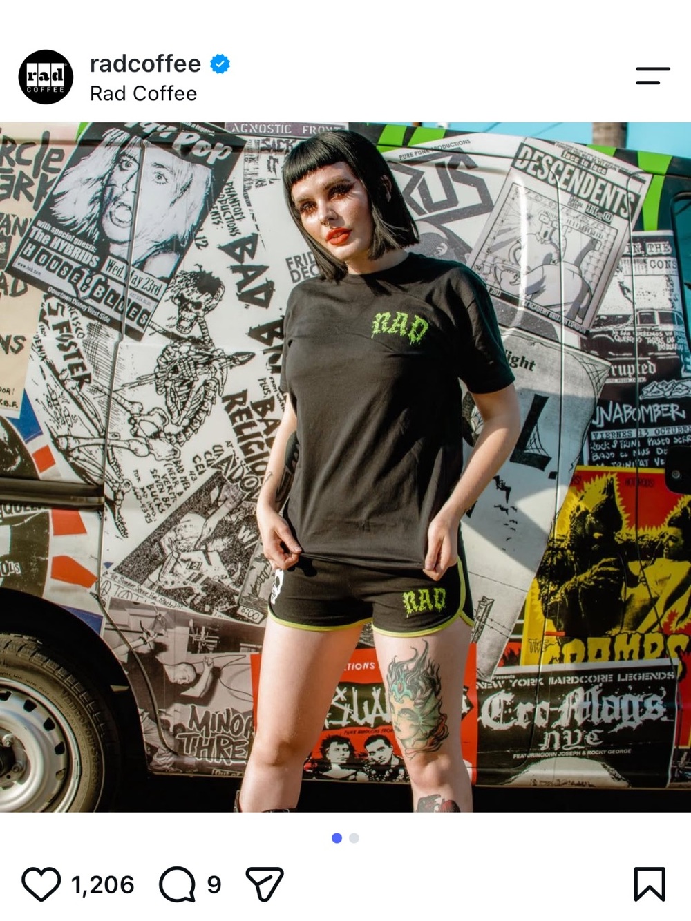 Rad Coffee Green Skull Dolphin Shorts - Brand New 3XL
